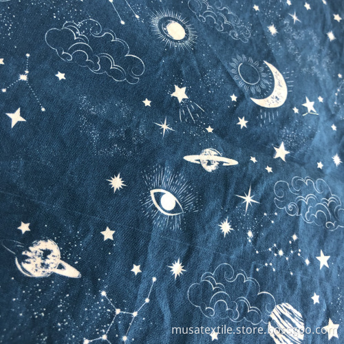 Hot sale custom digital print cotton poplin fabric